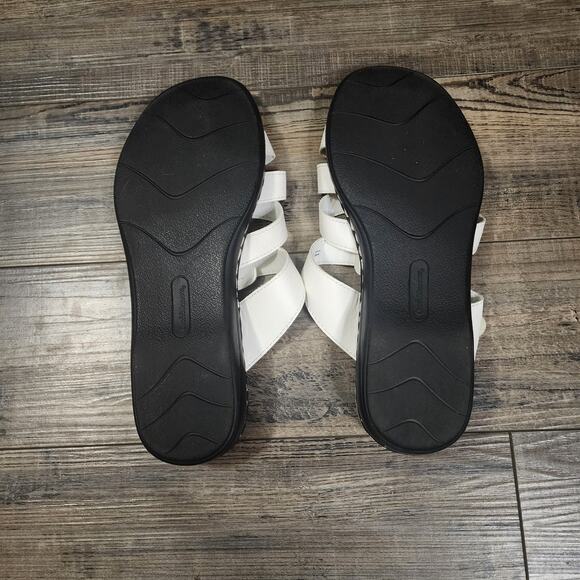 Croft & Barrow white sandals Womens size 9  Wide excellent condition Pre-owned - Picture 6 of 9